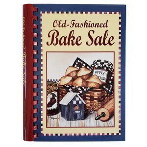 VTG Old Fashioned Bake Sale Recipe Cookbook Desserts Comb Binding Color Pictures